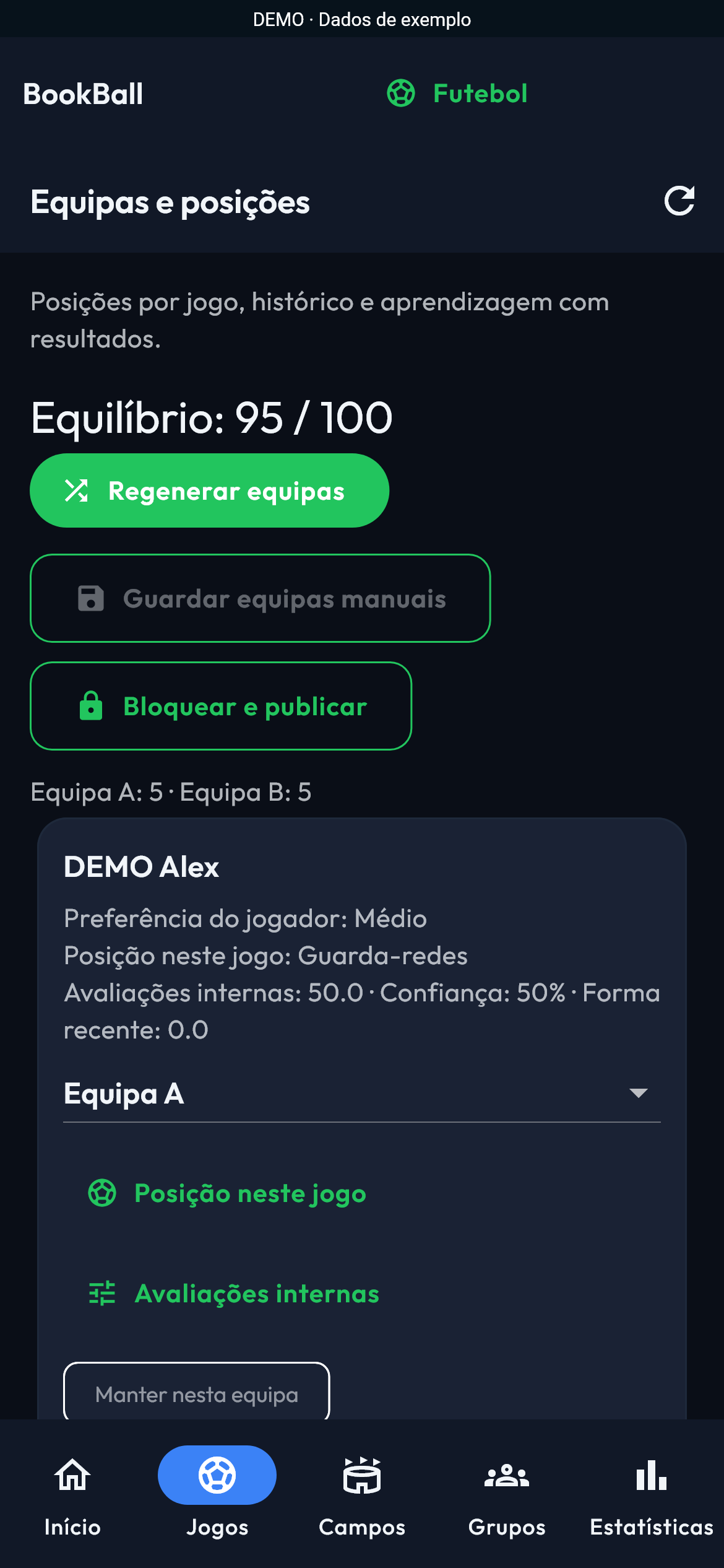 Equipas à tua medida